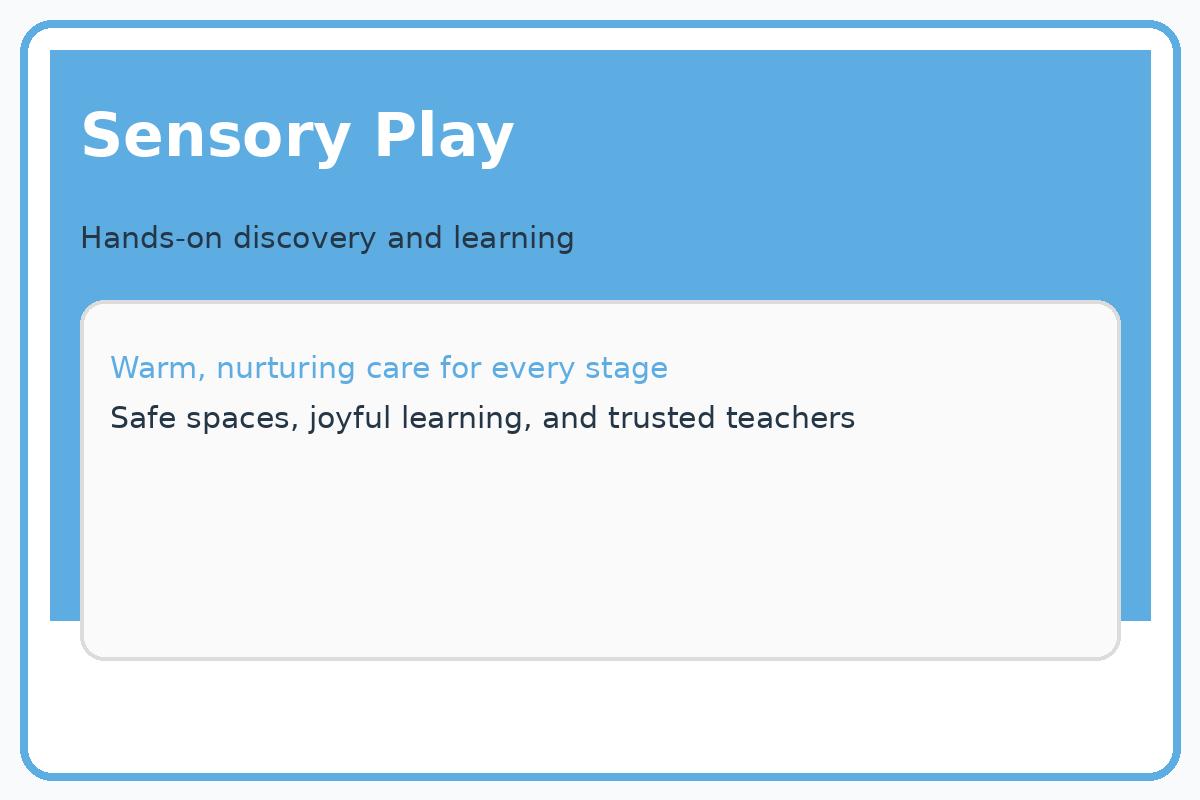 Sensory play activity